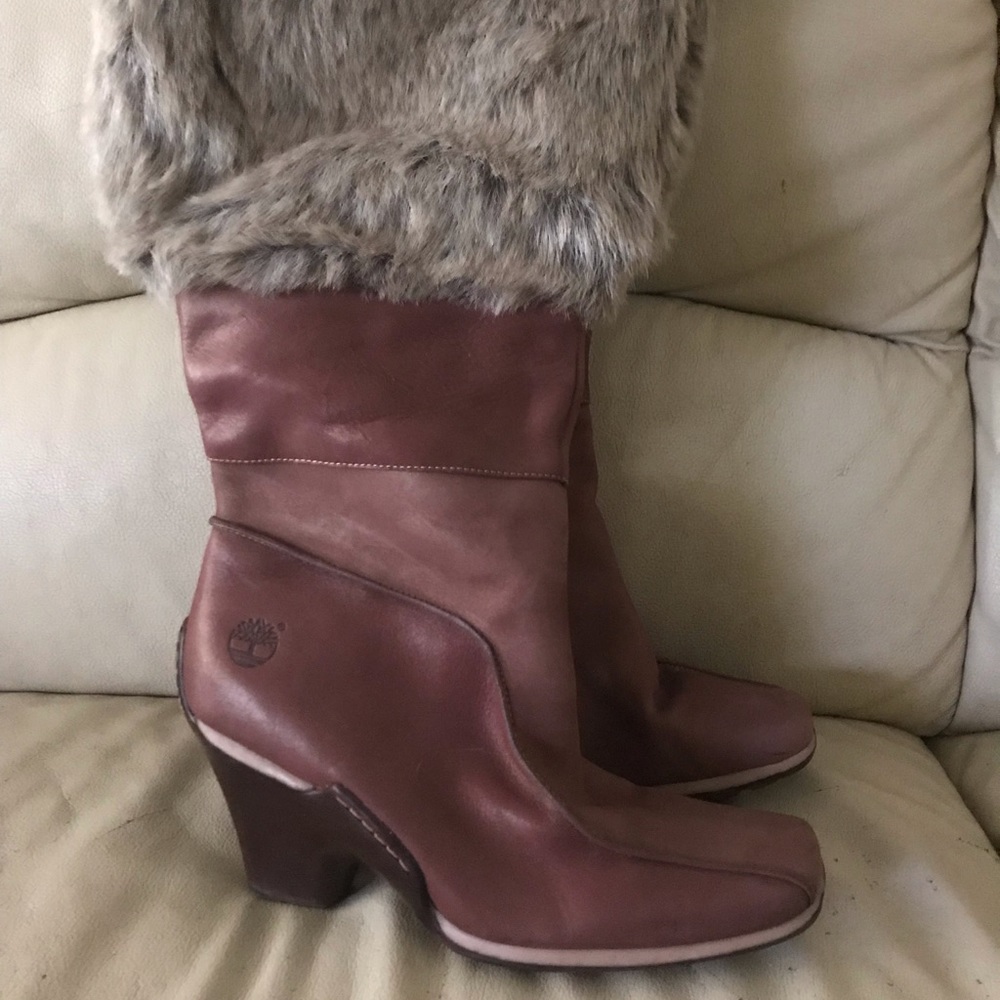Timberland faux fur boots size 10